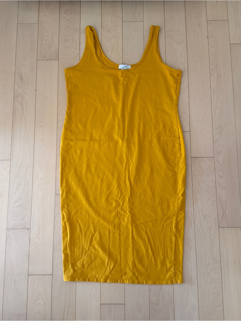 Forever 21 Plus Sleeveless Mustard Bodycon Tank Top Dress